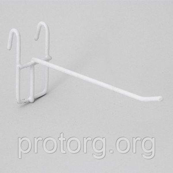 Крючок на решетку 50 мм, цвет белый
