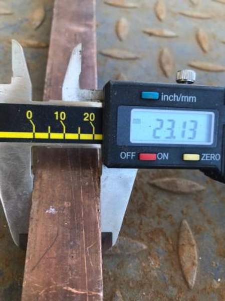 Квадрат медный 23х27мм М2 L=305 мм