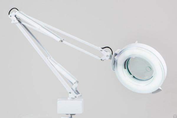 Лампа-лупа на струбцине SD-2021Т кольцевая