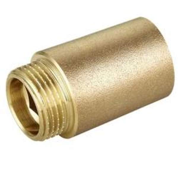 Латунная удлинительная гайка 100 мм TIM 1", резьба внутр./наруж., SFM044D-100