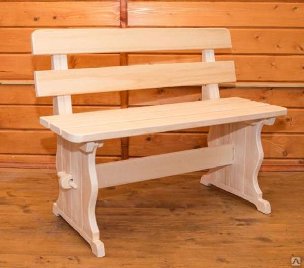 Лавка со спинкой 2000*300*440 для бани