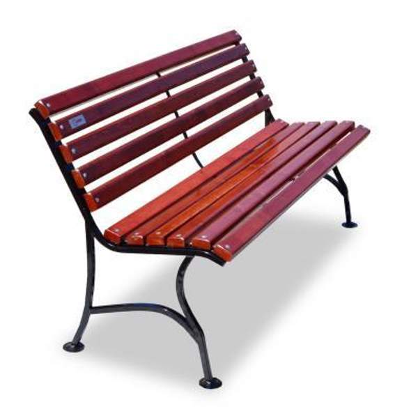 Лавочка парковая "Арт Эл-120" без подлокотников стальные опоры