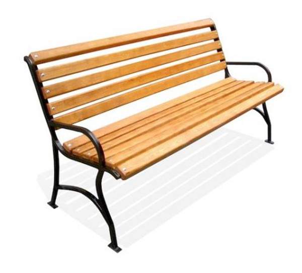 Лавочка парковая "Эл -120/1" с подлокотниками стальные опоры