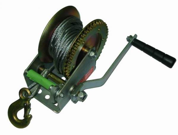 Лебедка ручная барабанная (катушка) тросовая 450кг SKRAB