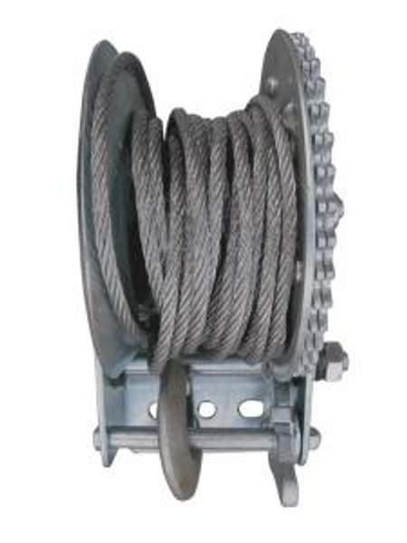 Лебедка ручная барабанная ЛБ-1100" (1,1т. трос8м/5,6мм) КАЛИБР