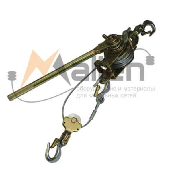 Лебедка ручная ЛР-1500 МАЛИЕН с блоком 1500 кг