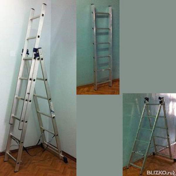 Лестница-стремянка 3-х секционная, профиль 53, 3х14