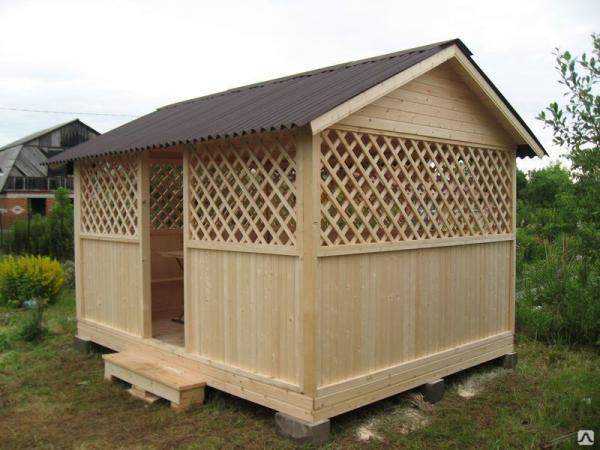 Летние беседки деревянные для дачи 6*3 метра
