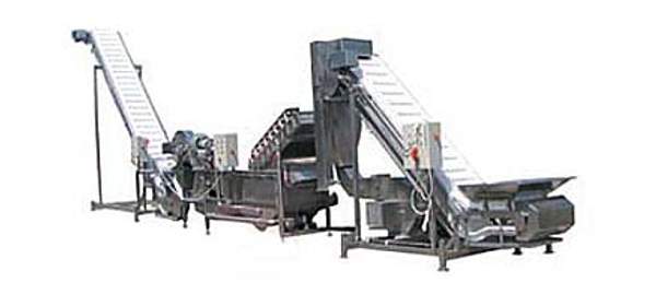 Линия для отвеивания засорений и мойки свежих фруктов