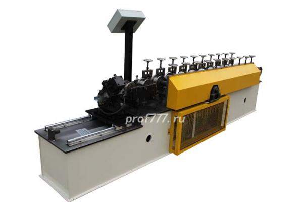 Линия для производства профилей модель 27 （Несущая направляющая с отверстиями） Ⅰ. Вид Ⅱ. Основные характиристики линии: Толщина металла：0.3-0.5 mm Скорость производства：0---30 m/min Кол-во рабочих клетей： 10 клетей Диаметр валы: Φ45mm Режим передачи: