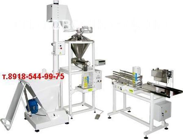Линия фасовки упаковки муки 1 – 2 кг в бумажный пакет Оборудование фасовочное дозаторы шнековые упаковщики