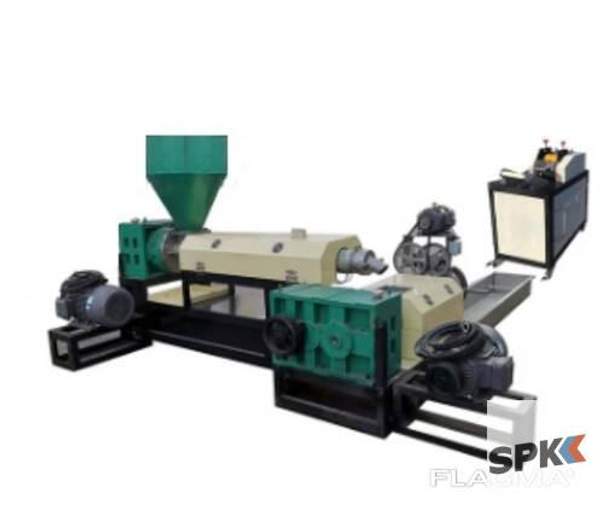 Линия грануляции Гранулятор SJ 180/160 Работа на твердых отходах полимерах Стренговая резка