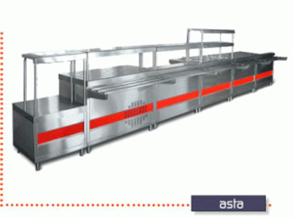 Линия раздачи Аста. Линия раздачи питания Аста. Линия раздачи питания для столовой,кафе.