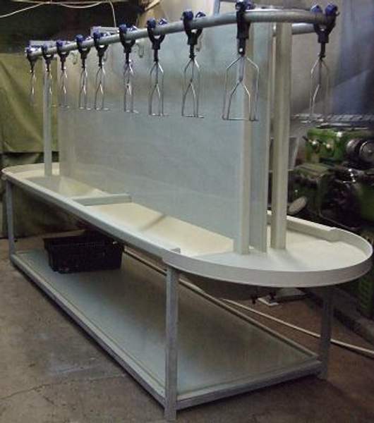 Линия убоя птицы и кроликов с ручным конвейером "ЛУПК-СТ-500"