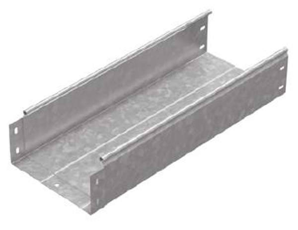 ЛНМЗТ-400х100х3000-1,0-СЦ OSTEC Металлический лоток неперфорированный 400х100х3000, толщ. 1,0 мм, Сендзимир цинк