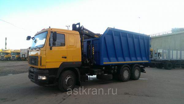 Ломовоз ЛМ-1М.7 на шасси МАЗ 6312С5 c гидроманипулятором PALFINGER Евро-5