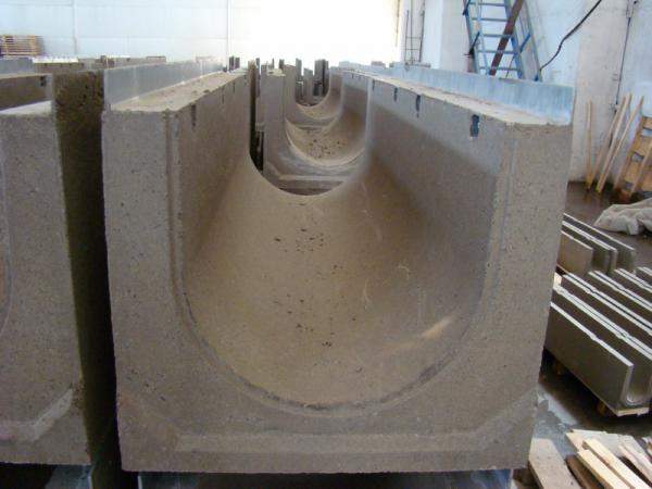 Лоток водоотводный бетонный DN 100 H 230 1000×165×230 Е600