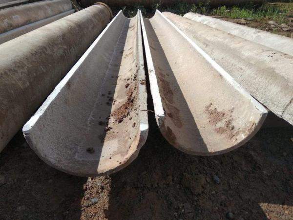 Лоток водоотводной из асбестоцементной безнапорной трубы D 300 мм L=5,00 м