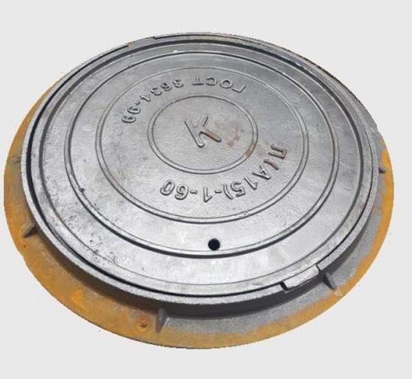 Люк чугунный канализационный легкий тип Л(А15)-К.1-60