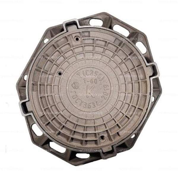 Люк чугунный тяжелый тип Т(С250)К.1-60 ГОСТ 3634-2019