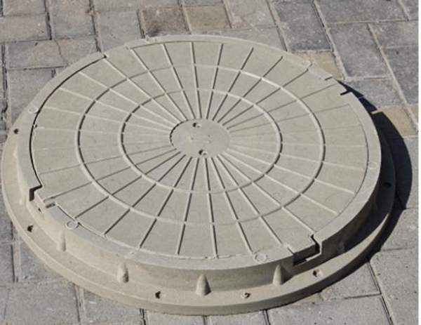 Люк полимерно-песчаный круглый тип Л(А15) Н60 - серый