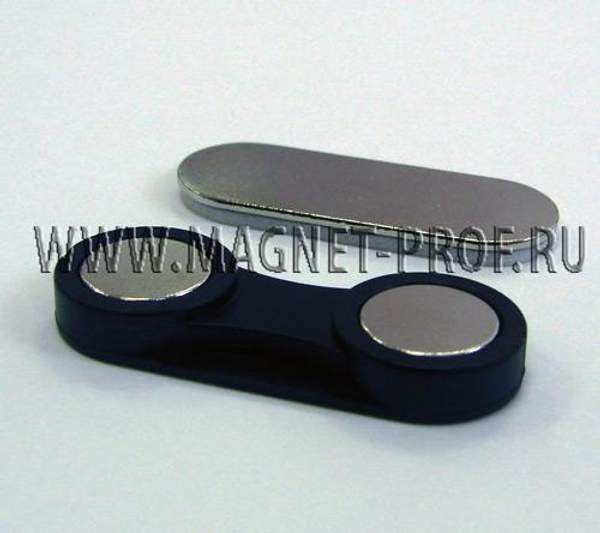 Магнит для бейджей 32х13мм (пластик)