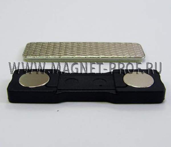 Магнит для бейджей 45х13мм (пластик)