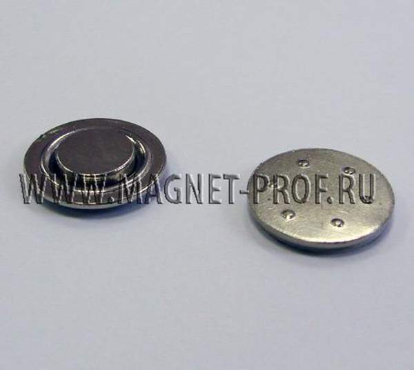 Магнит для бейджей d17мм (металл)