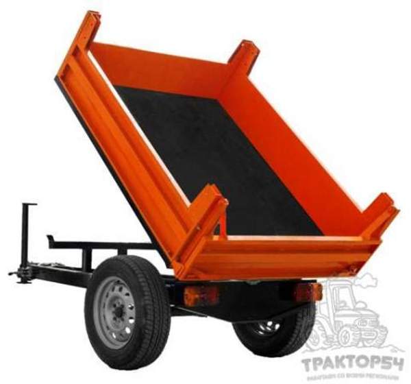 Малый прицеп самосвальный на минитрактор