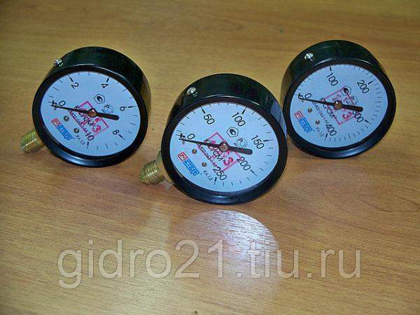 Манометр гидравлический незаполненный