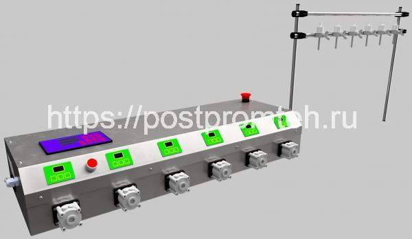 Машина розлива/Перистальтический дозатор ПД-50/6с
