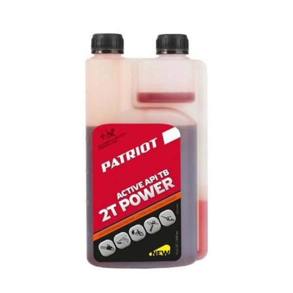 Масло 2-х тактное минеральное с дозатором PATRIOT POWER ACTIVE 2T, 0,946 л.