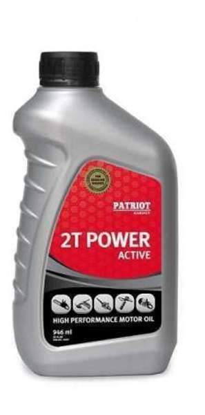 Масло минеральное для 2-х тактного двигателя Patriot Power Active 2T, 1 л.