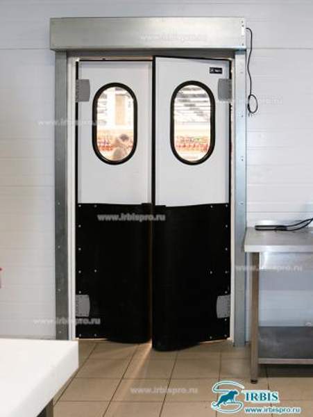 Маятниковые Двустворчатые двери офисные МДД (серия "Ф") ширина проема 1000мм