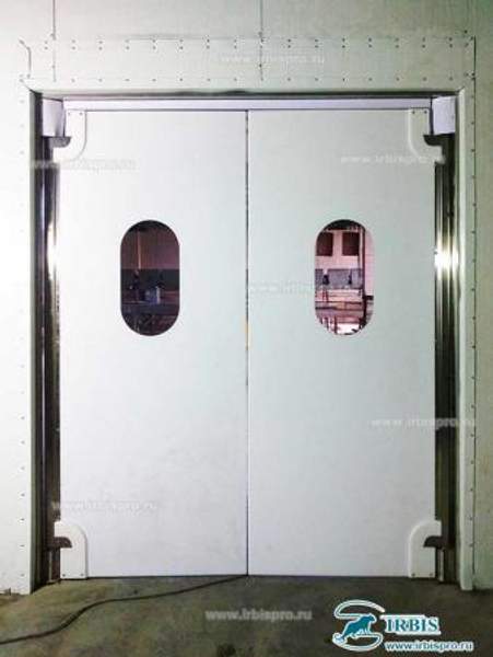 Маятниковые Двустворчатые Пластиковые двери МДД (Серия Пст) шир. проема 1000мм