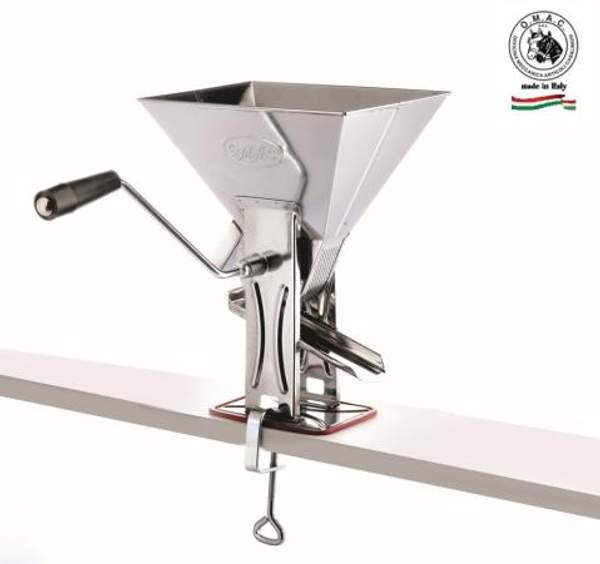 Механический томатный пресс - соковыжималка OMAC Velocissimo 120 ручная сито протирка для помидоров (томатов), ягод, нержавеющая сталь