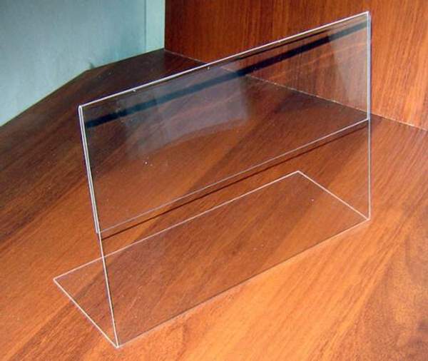 Менюхолдер тейбл тент А4 L-обр/ горизонт. акрил 1,8 мм