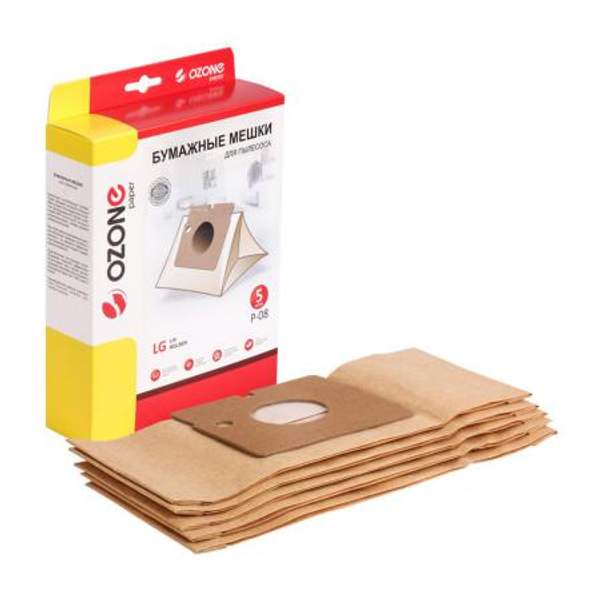 Мешки-пылесборники Ozone бумажные 5 шт P-08