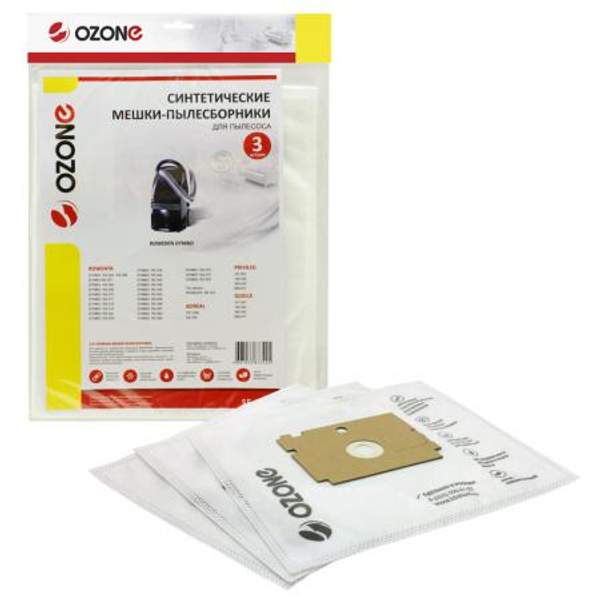Мешки-пылесборники Ozone синтетические 3 шт