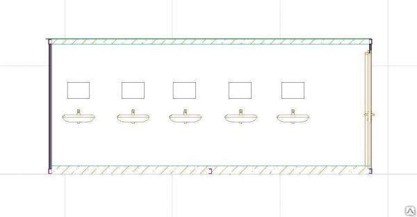 Металлическая бытовка БК-04 с раковинами