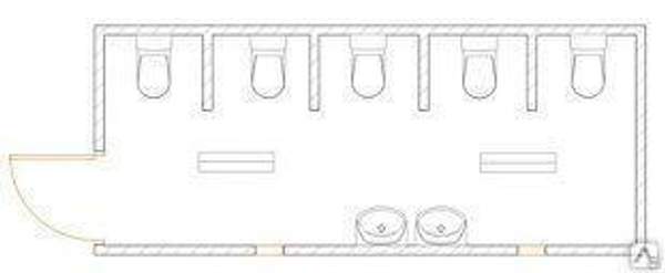 Металлическая бытовка БК-07-1 с туалетом