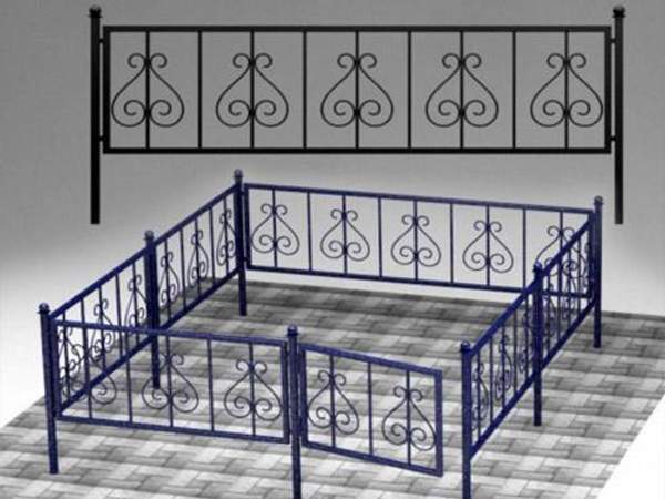 Металлическая оградка №80 - изготовим по вашим размерам