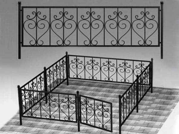 Металлическая оградка №81 - изготовим по вашим размерам