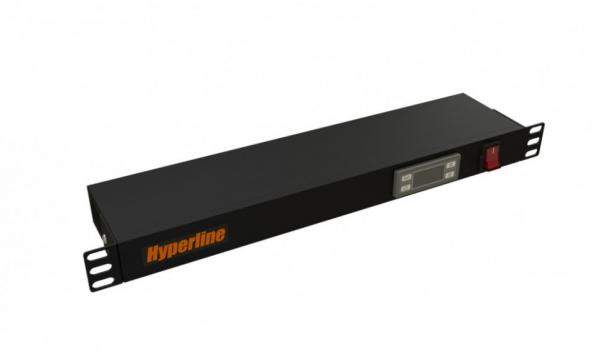 Микропроцессорная контрольная панель Hyperline, 19", 1U, 45х482х102,3 мм (ВхШхГ), для телекоммуникационных шкафов, цвет: чёрный