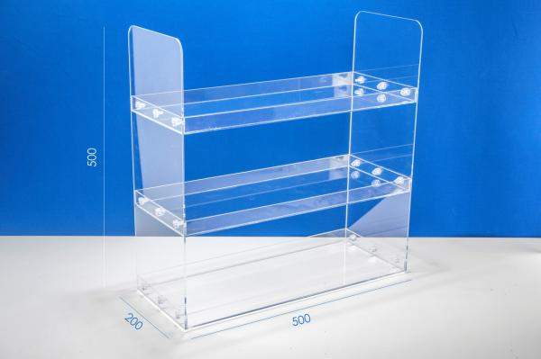 Мини витрина 3-х яр 500х200х500 разборная