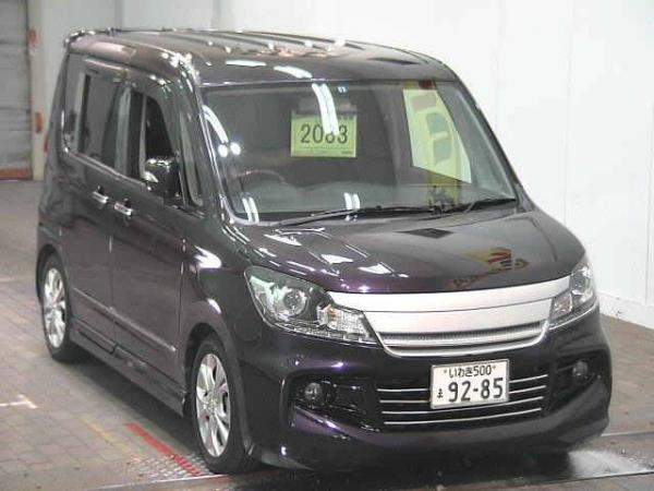 Минивэн 2 поколение SUZUKI SOLIO BANDIT класса компактвэн гв 2013 4WD пробег 54 тыс км цвет пурпурный