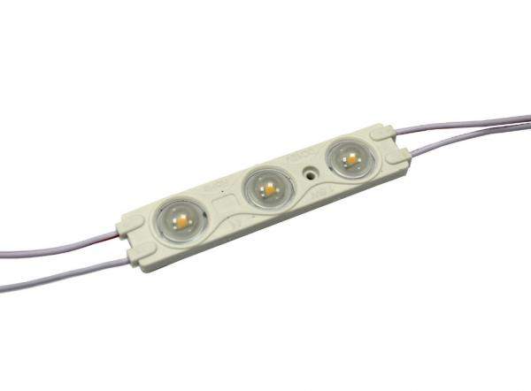 Модуль светодиодный 3SMD2835 IP 65 Линза 1,5вт (Теплый белый)