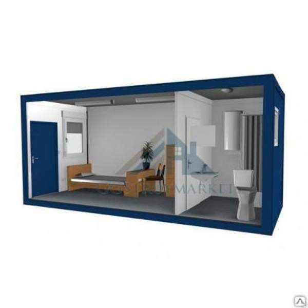 Модульная бытовка БК 6х2,4 с туалетом и душем