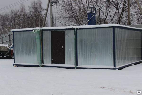 Модульное здание из 3 блок контейнеров с тамбуром