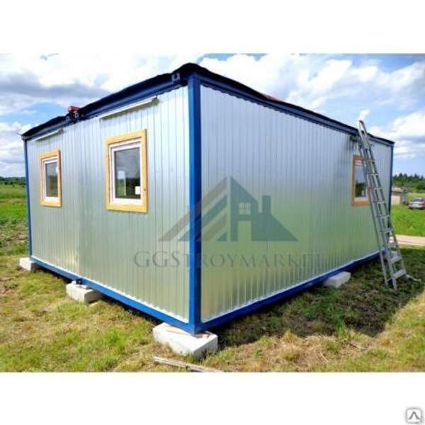 Модульное здание М-4 6х4,8 с туалетом и душем